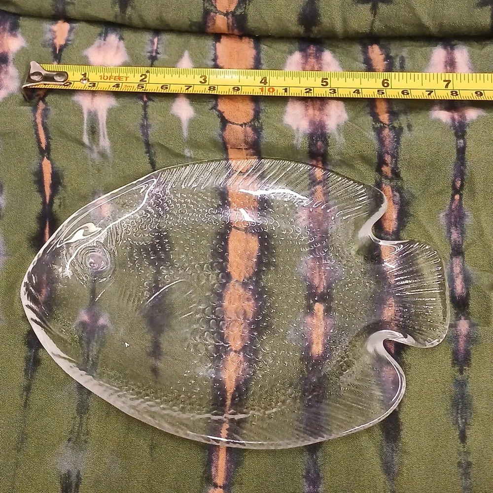 Vintage 1970's French Small Arcoroc Clear Glass Dish Catchall